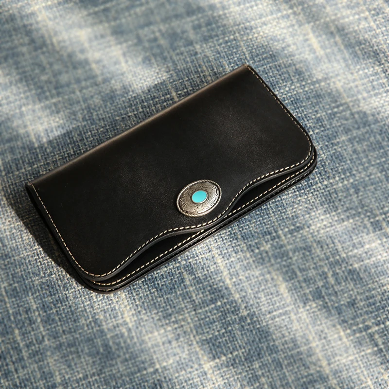 

Card Wallet Leather Vegetable Tanned Genuine Leather Wallet Men 5141, Black, brown, camel,yellow