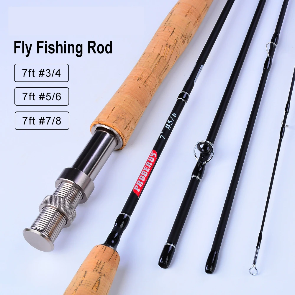 

7' carbon fly fishing rod 3/4# 5/6# 7/8# with 3 different lengths trout and nymph fly rod