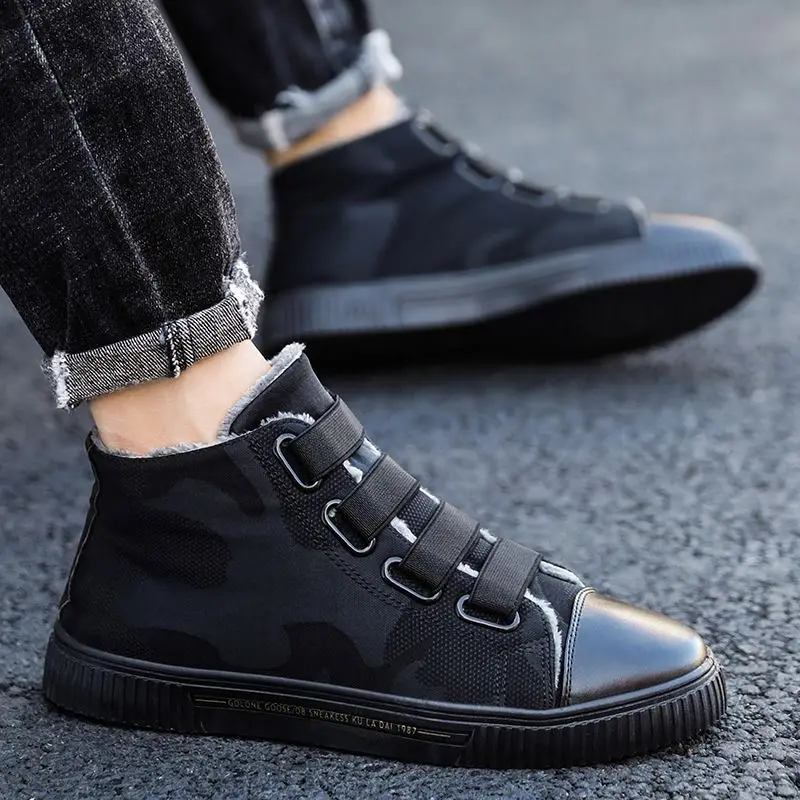 

Discount autumn and winter men's shoes men's high-top casual sneakers shoes, Optional
