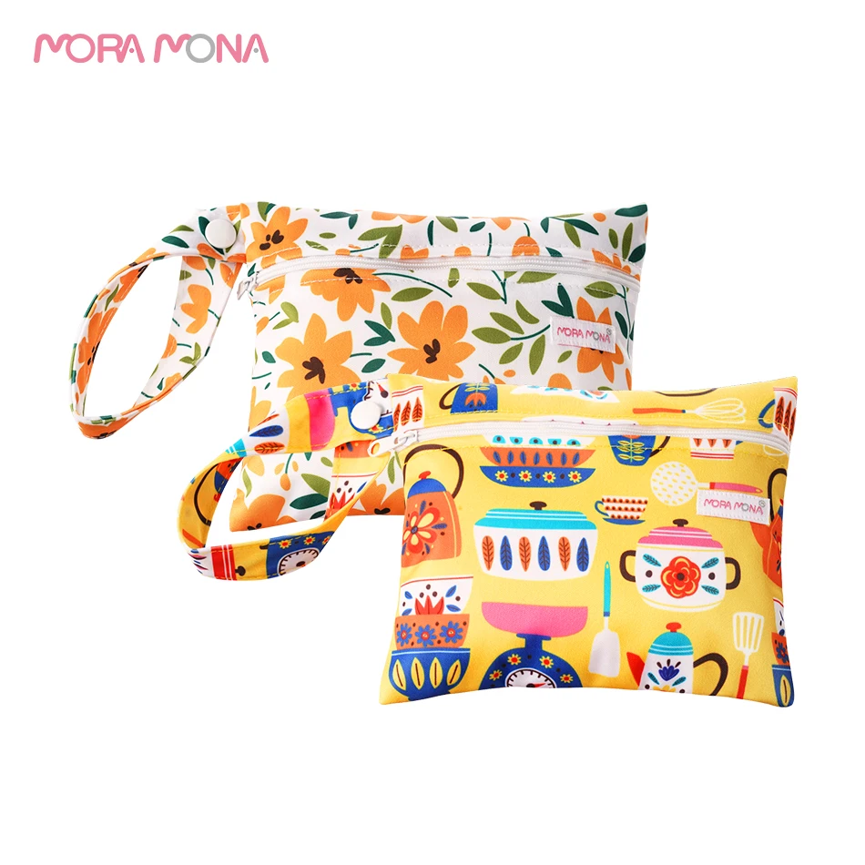 

Mora mona Multi-functional  Wet Bag waterproof Reusable bag for lady Cloth pads Menstrual Pad bags, Colorful