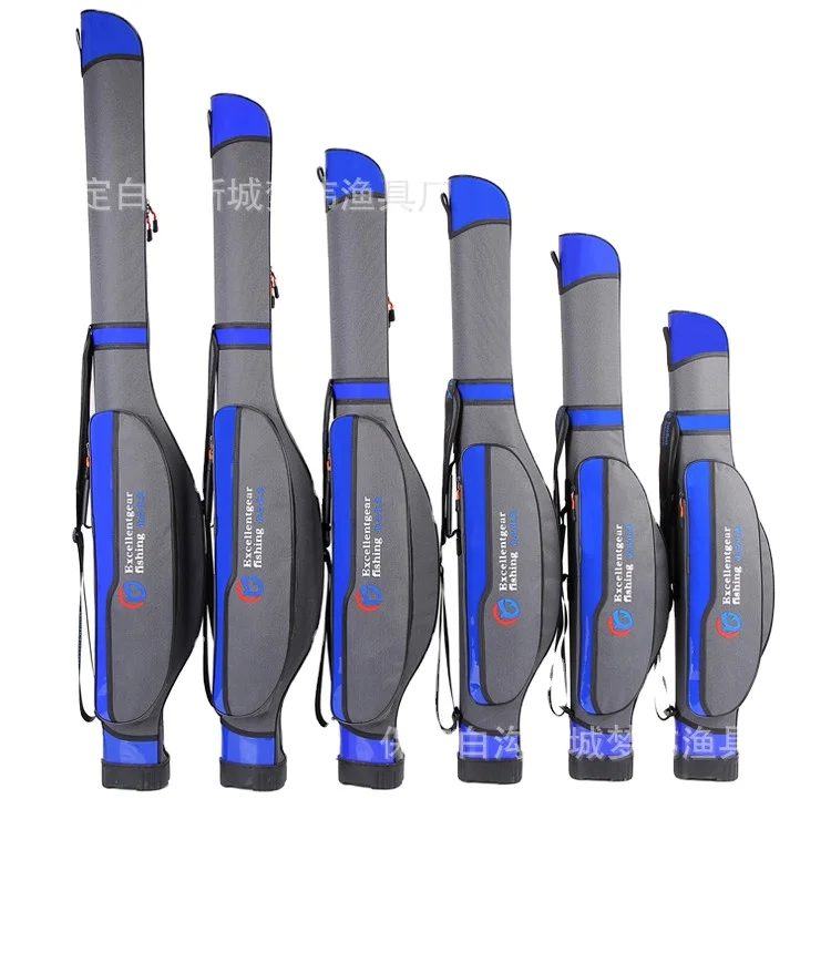 

Adjustable shoulder strap 95 cm 1.25 meters 1.35 meters 1.5 meters waterproof hard shell single-layer fishing rod bag, Blue