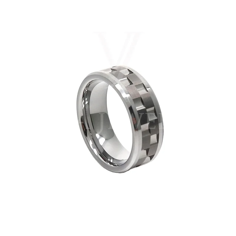 

High Quality Brushed And Polish Tungsten Ring