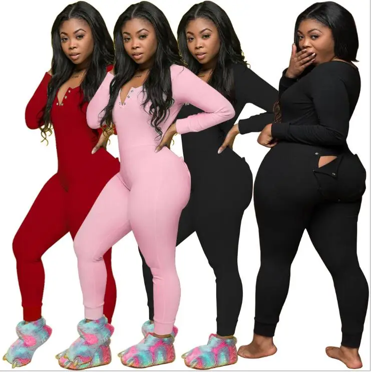 

Custom Femme Cotton Pyjamas Bajamas Women Pajamas Onesie With Butt Flap Women