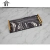 Wholesale luxury Sandwave Lacquer decorative tray with polished metal handles