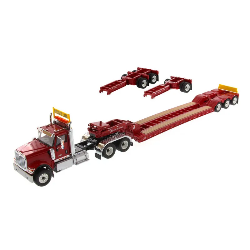 

Dm-71016 1:50 Hx520 Tandem Day Cab Tractor With Xl 120 Lowboy Trailer In Red Toy Metal Toy Truck And Trai