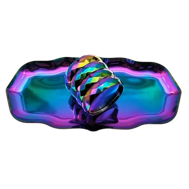 

new style big size 220mm smoking rolling weed tray sets, Rainbow color