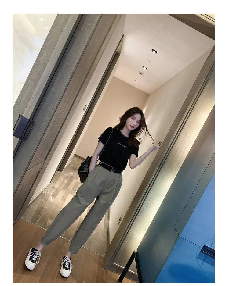 

2020 summer new Hepburn style tooling suit female trendy casual fashion two piece set women clothing Western style