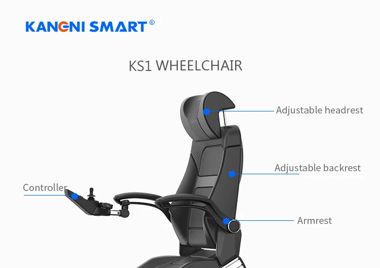 K101N 2020  Full Function Power Wheelchair for Elderly and Disable Dual Drive Mode with Seat Rotation