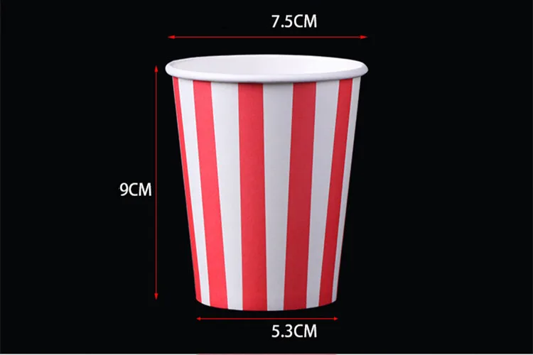 Striped paper cup