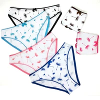

Yun Meng Ni New design dandelion printing white lady panties