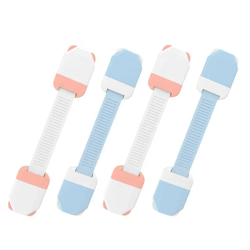 

New safety material paste firm hidden unlocking baby safety protection lock suitable for refrigerator door cabinet closet, White/blue/pink