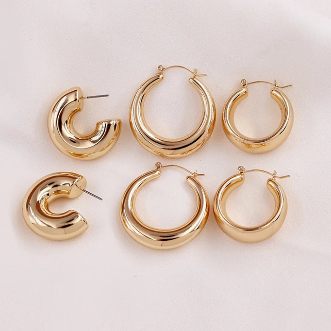 

New Gold Color Earrings Multiple Trendy Round Geometric Drop Statement Earrings Fashion Party Jewelry Gift For Women