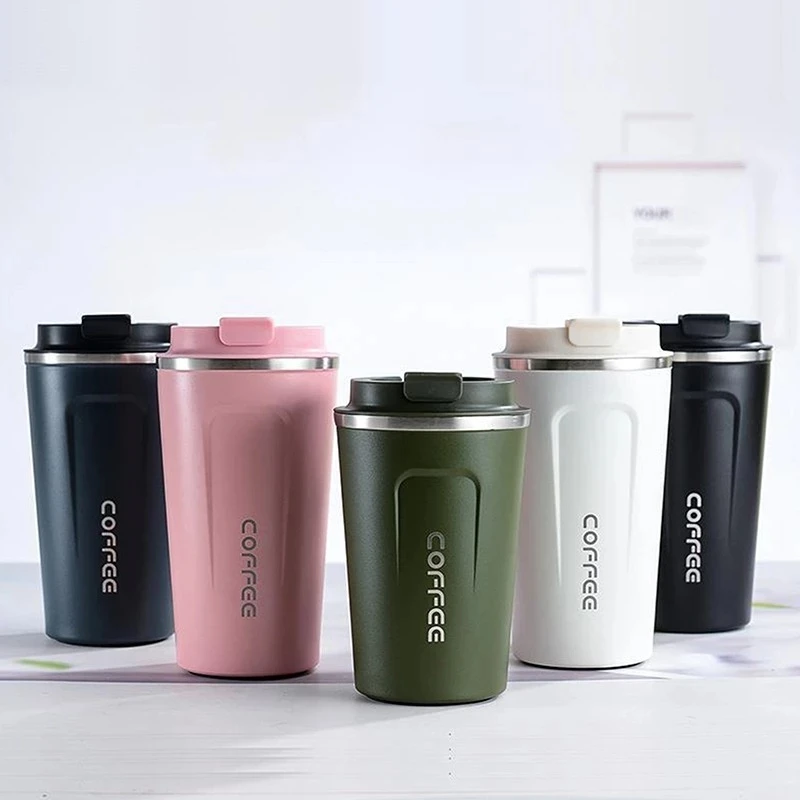 

Stainless steel coffee thermos mug multipurpose portable car vacuum flasks cup fitness running gym sport water bottler