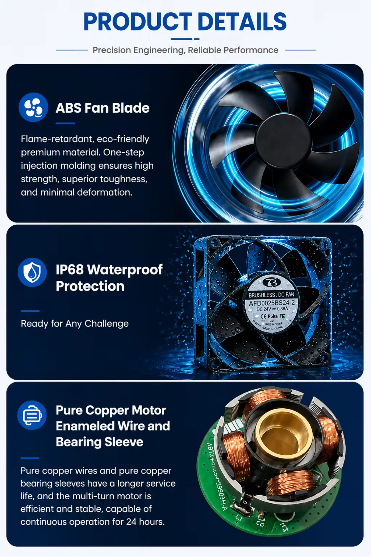 Blower, IP68, Waterproof, 7515, 75mm - detail 18