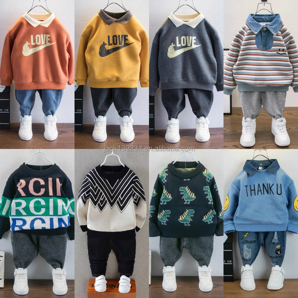 

2022 Custom Winter leisure sports leisure plus velvet two-piece children's suit