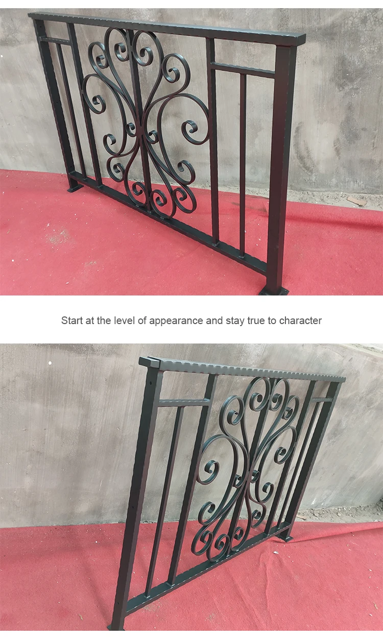 Ornamental Fence Picket Panels Wrought Iron Outdoor Garrison Fence