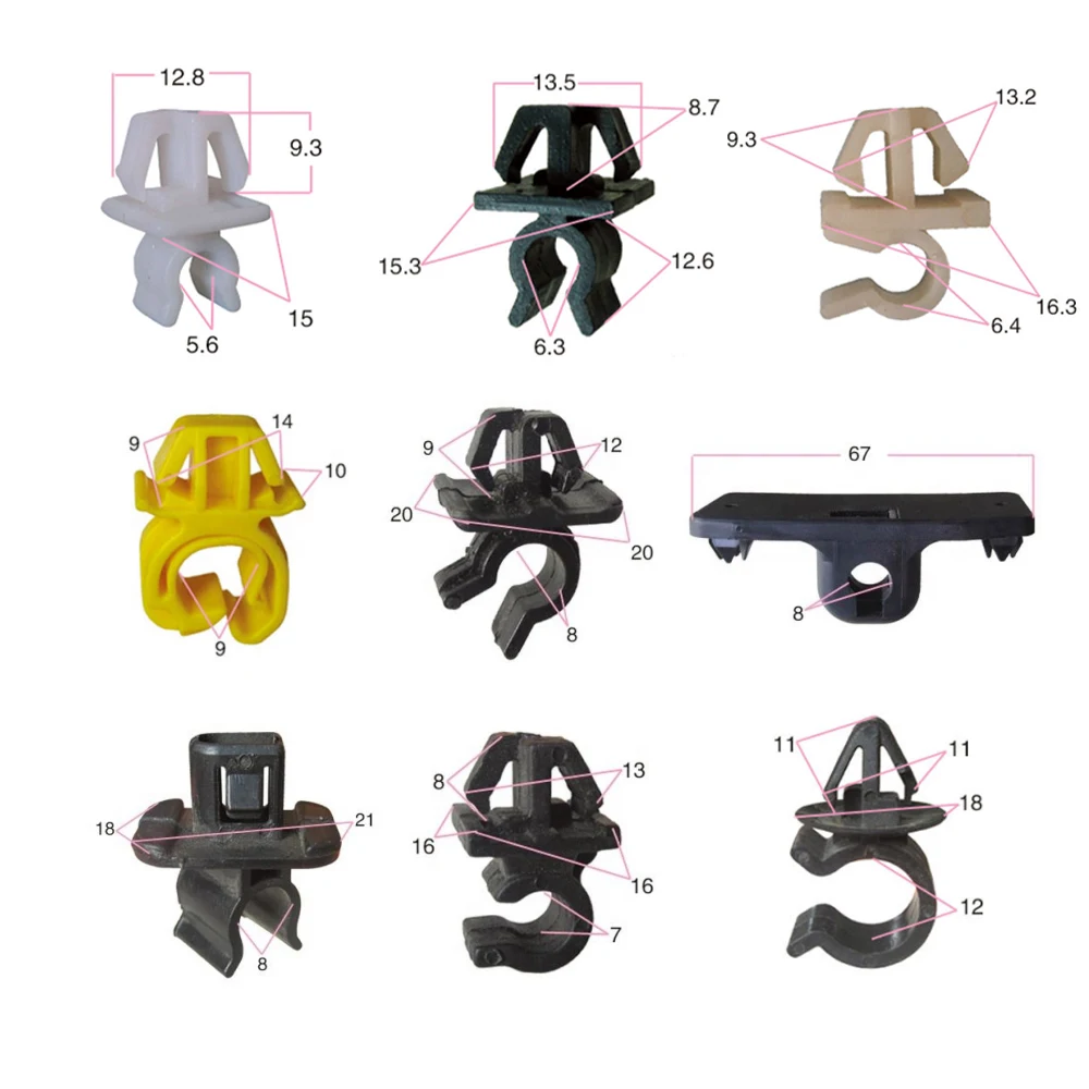 

High quality Universal Auto Fastener White Car Plastic Fasteners And Clips Fender Clips Fender Bumper Door Side Skirt Retainer