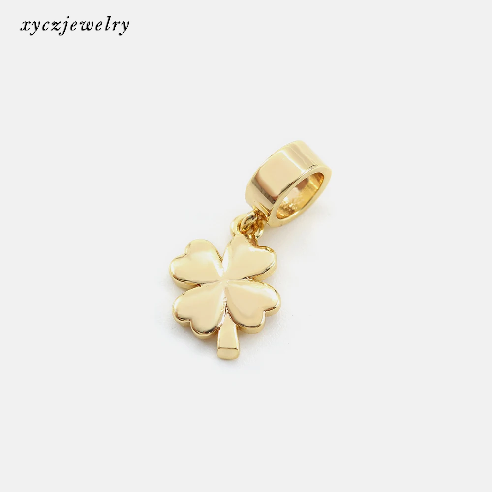 

Wholesale four Leaf Pendant Lucky Charm accessories for DIY brass jewelry