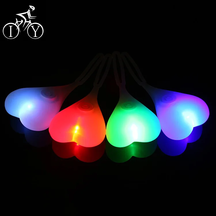 

Red green blue colorful double bubble shell package silicone button battery bicycle taillight