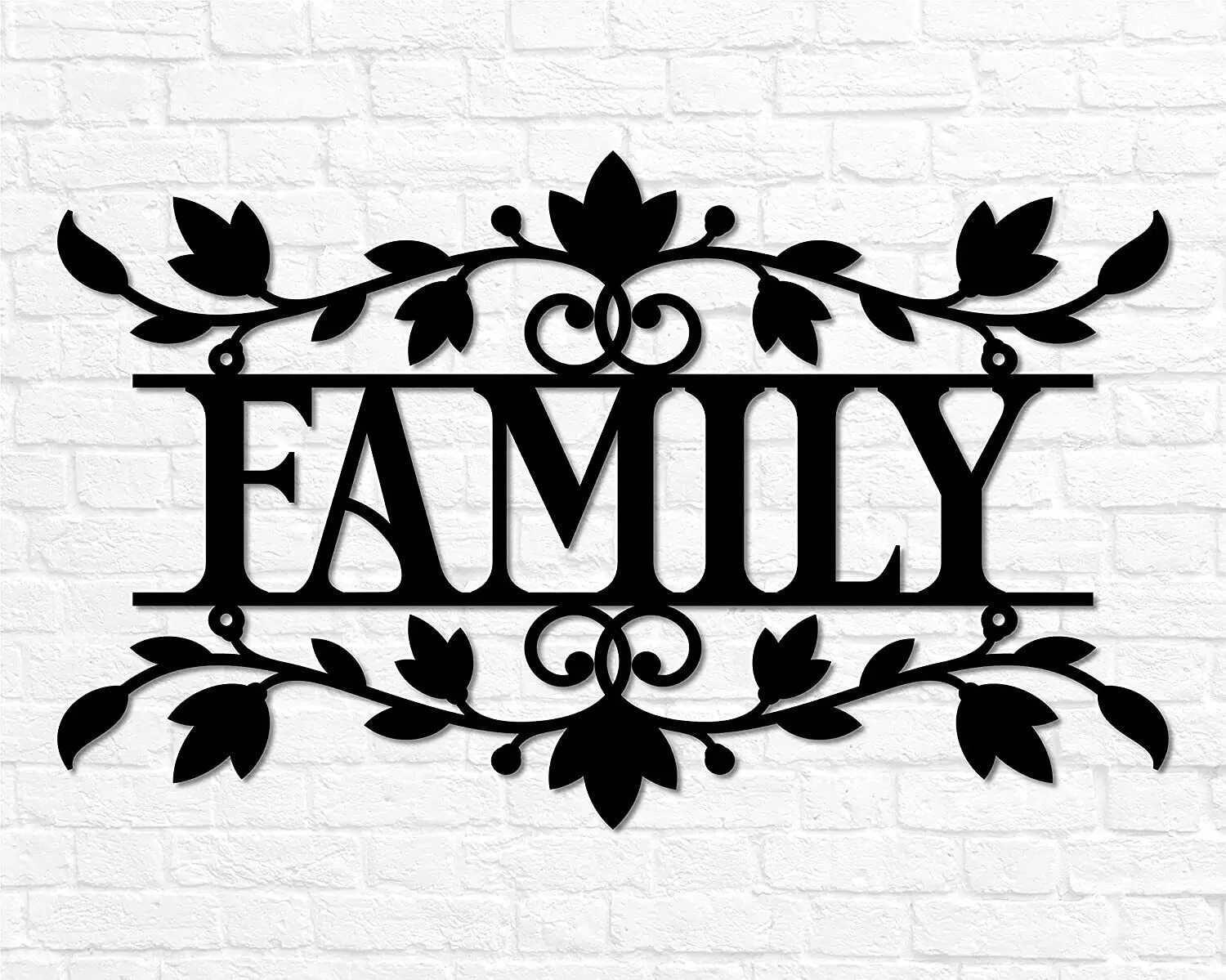 

Metal Family Sign Metal Family Wall Decor Family Wall Art, Black