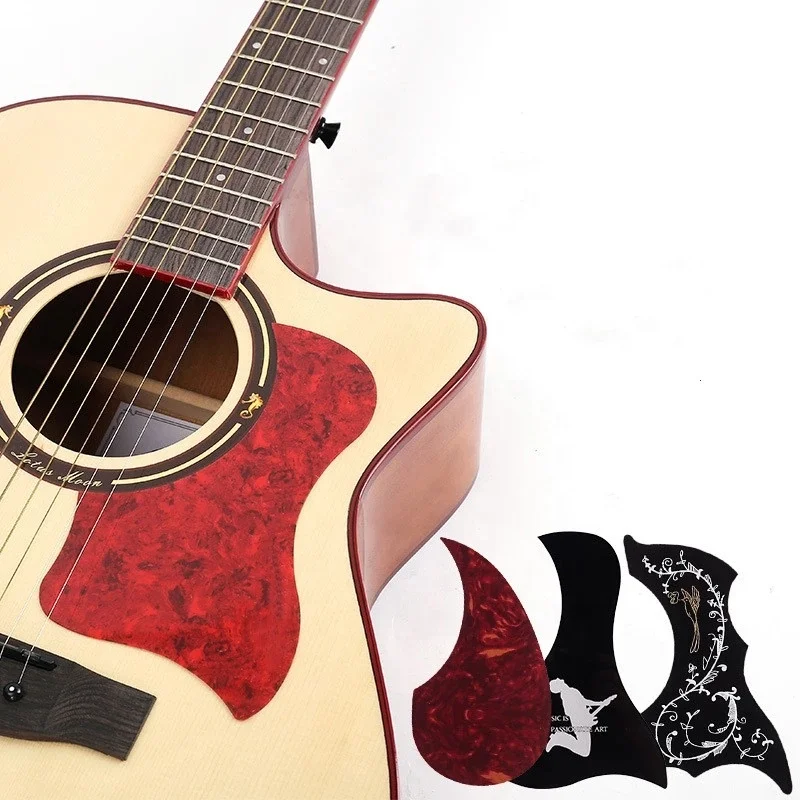 

Self-adhesive Professional Folk Acoustic Guitar Pickguard Bird Shaped Guitar Accessories Pick Guard Sticker Scratch Plate, As the picture shows