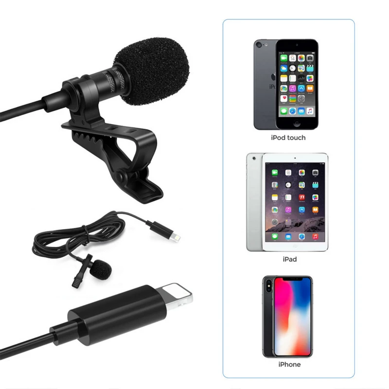 

Free Sample Mini Portable Lavalier Microphone Mini Wired Condenser Mic for Phone