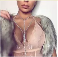 

Sexy Crystal Bra Slave Harness Body Chain Women Rhinestone Choker Necklace Rhinestone Bikini beach Fashion Body Jewelry 2018
