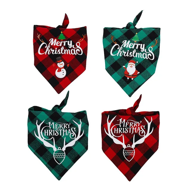 

Dog Christmas Clothes Various Pattern Pet Dog Bow Tie Collar Head Scarfs Dog Bandana