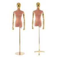 

Suede fabric half body ghost mannequin with standing pose