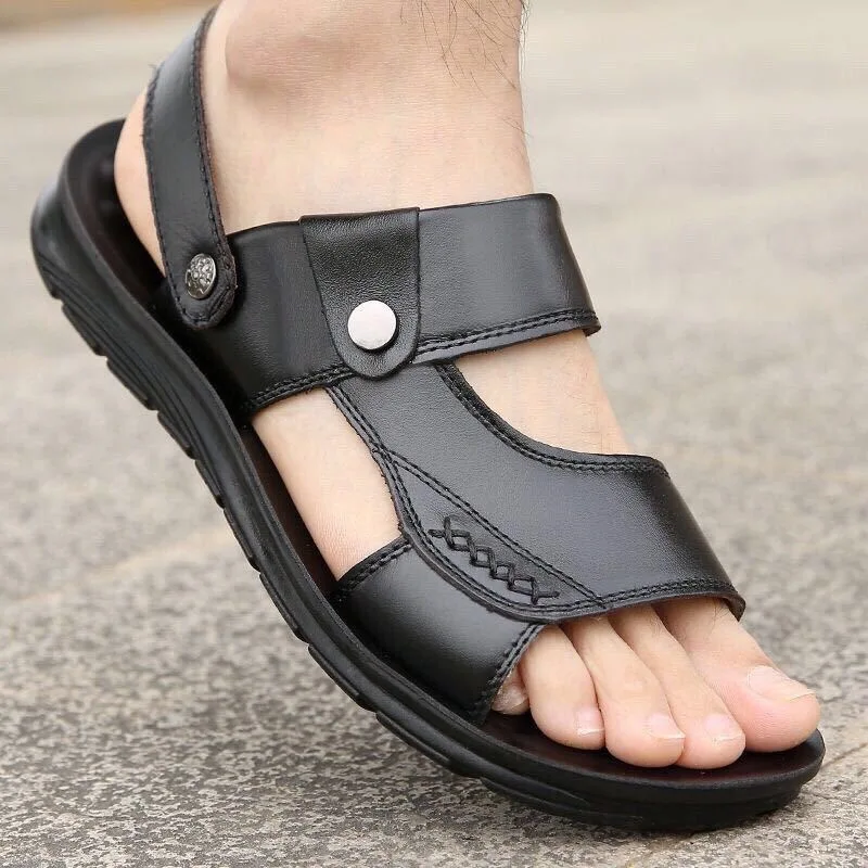 

Hot selling men summer breathable waterproof PVC sandals men's wear-resistant leisure beach swim walking slippers L212, As picture showed