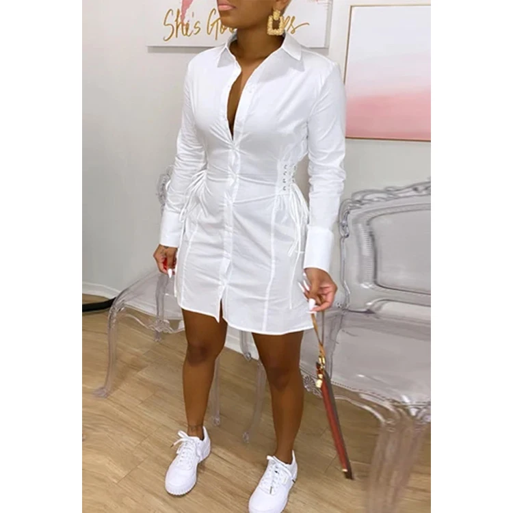 

Wholesale New Solid Color Commuter Sexy Tight-Fitting Waist One-Piece Dress