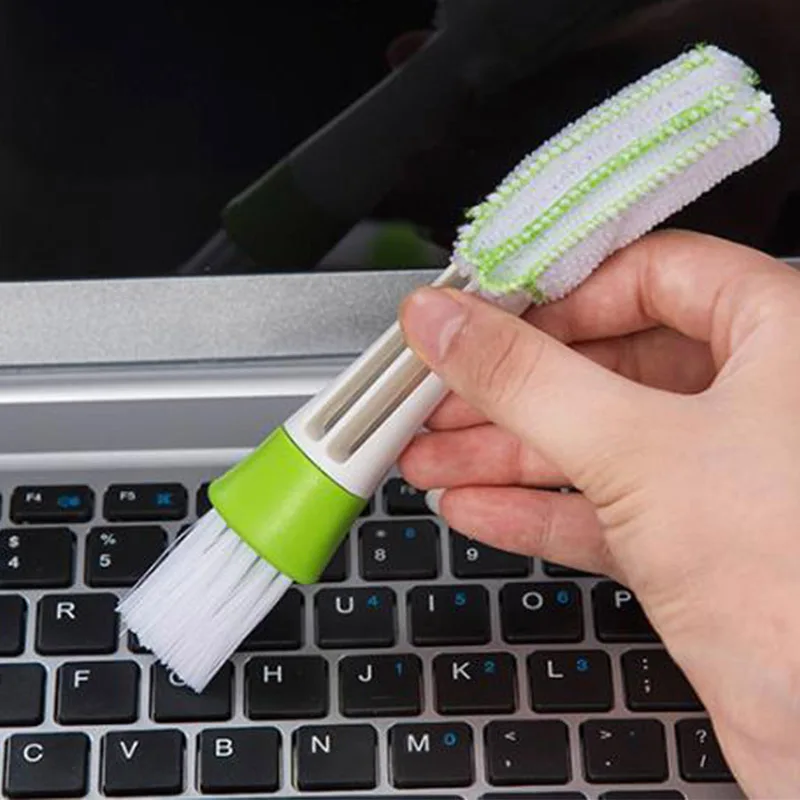 

Car Cleaning Brush Double Ended Car Air Conditioner Vent Slit Cleaner Brush Dusting Blind Keyboard Cleaning Brushes Cleaner, As pictures