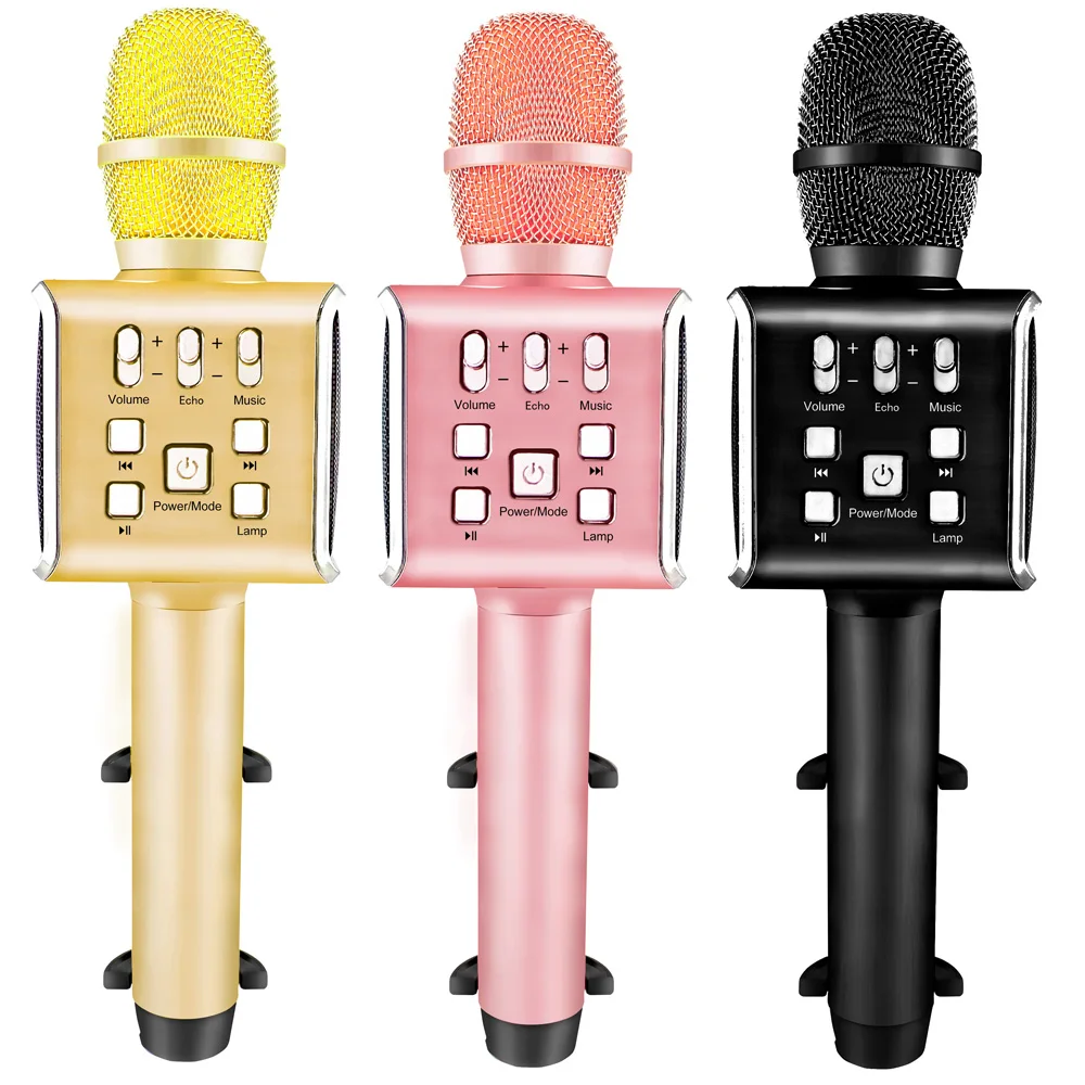 

Hot Sale Multifunctional Magic Sound Reverb Wireless Karaoke Microphone Speaker Assemble Machine Handhold USB Mac