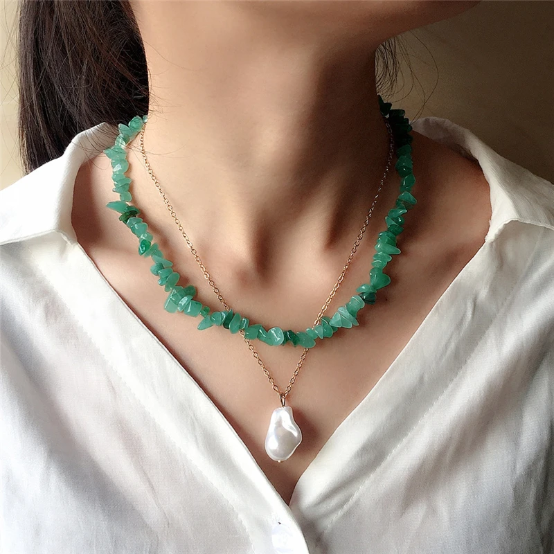 

Fashion Natural Gemstone Bead Pearl Necklace 2020 Jewelry Sets, Picture