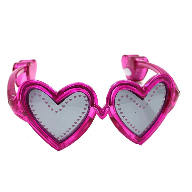 Valentine's Day Flashing  Heart Glasses Blinking LED glasses heart Shades Flashing Light LED Sunglasses for Graduation