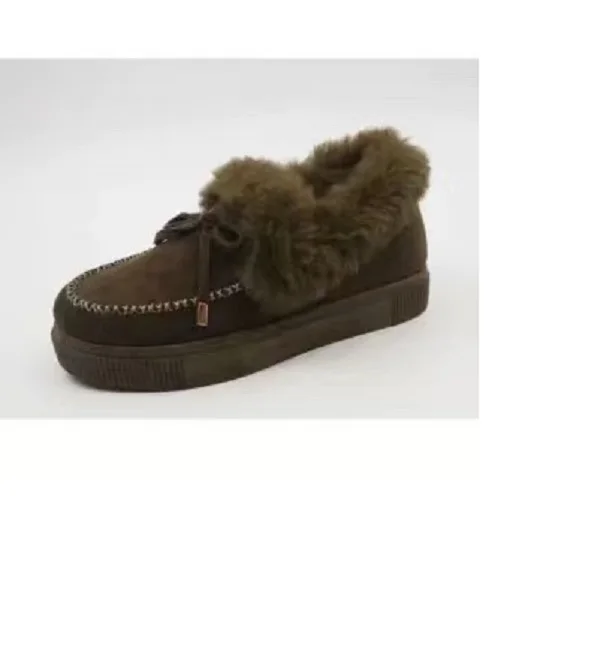 

2021 New Fall Winter Soft Women Shoes fur loafers women's flat slipper women's fur flat shoes slippers Fur shoes for woman