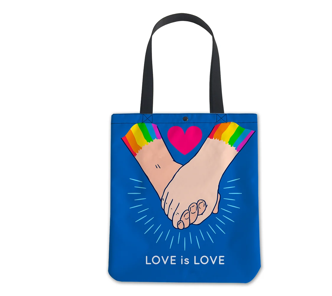 

Hot sell Pride Day LGBT Rainbow Theme Logo Souvenir Event Party Supplies Gift Eco Friendly Unisex Lesbians Gay Tote Shopping Bag