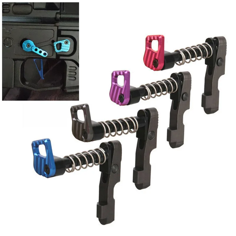 

Tactical CNC Machine Double side (left & right hand) ar 15 Magazine Release Catch for airsoft series ar15 parts, Red /blue/rose/grey /black
