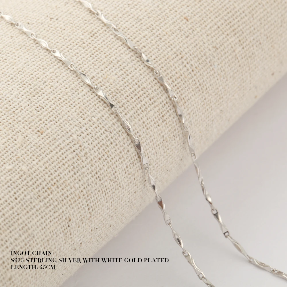 
Italian 925 Sterling Silver Jewelry Chains Necklace Silver Plated Gold Chains 