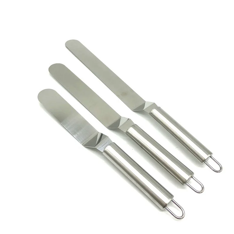 

factory direct sale spot 6 8 10 inch stainless steel butter curve spatula knife ready to ship cake tools, As picture