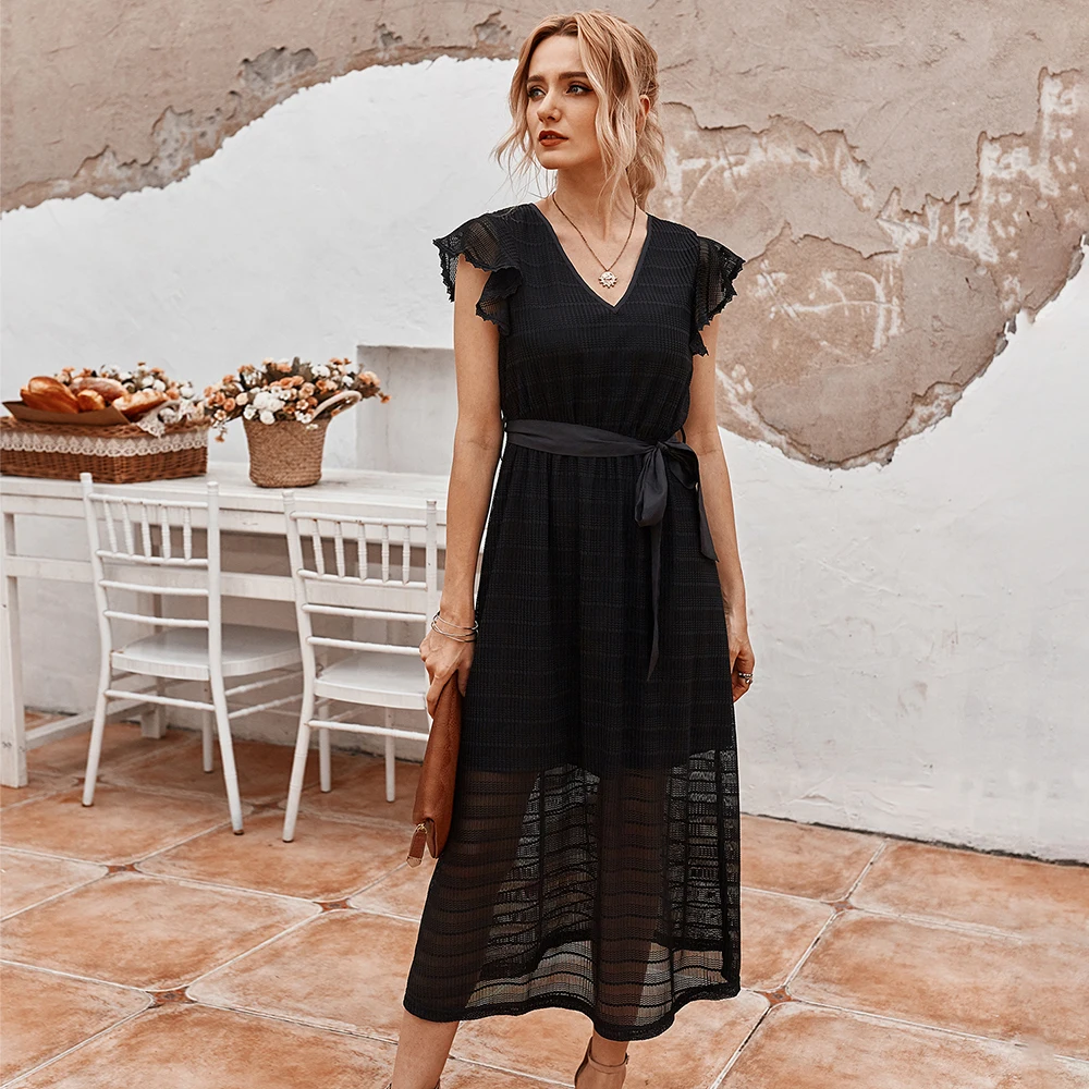 

Hot sale boutique clothing women dress v neck office dresses women formal elegant plus size spring ladies casual dresses, Customized