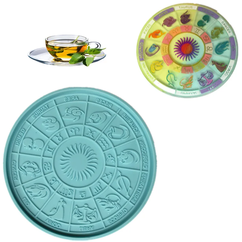 

DIY crystal resin Coaster mold resin molds diy round divination coaster mould, Customized color