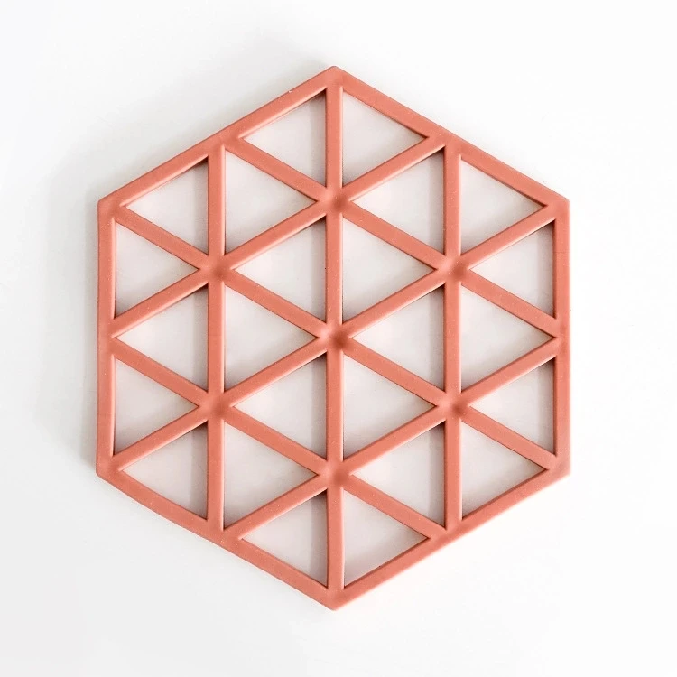 

High temperature proof pot pad silicone hollow coaster, As pictured