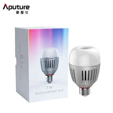 

Aputure Accent B7C 7W RGBWW LED Smart Bulb CRI 95+ TLCI 96+ 2000K-10000K Adjustable 0-100% Stepless Dimming App Control /Battery