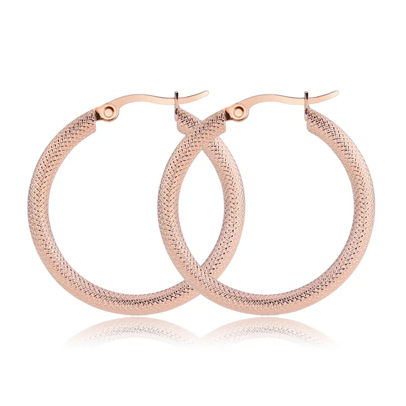 

Factory Direct Sales High Quality Ladies Elegant Exaggerated Earrings Colorful Stainless Steel Hoop Earrings