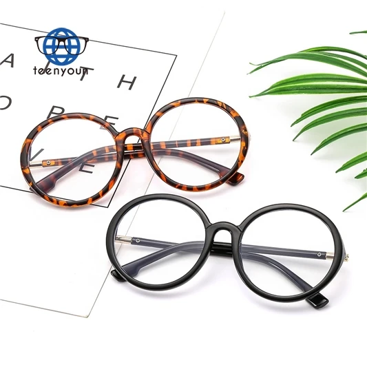 

Teenyoun Custom Ultralight Glasses Flexible Pc Frame Myopia Lens Blue Light Blocking Eyeglasses Oversize Round Plain Spectacles