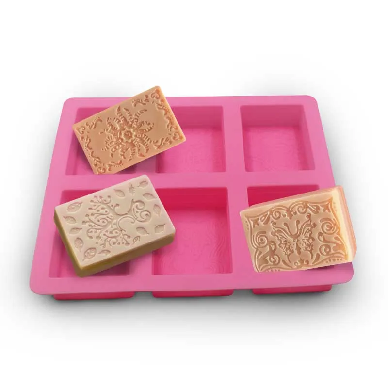

Durable 3D Silicone Soap Mold 6 Cavity Silicone Mold For Decorating Chocolate Cake Jelly Pudding Handmade Soap