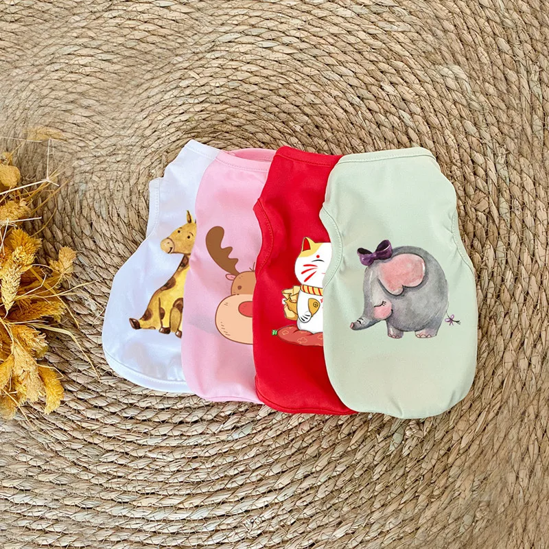 

Small Dog Teddy Bear Summer Clothes Puppy Thin Vest Pet Summer Cool Clothes