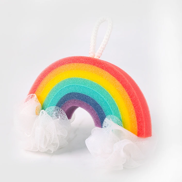 

Wholesale Rainbow Bath Sponge for bath, Natural color