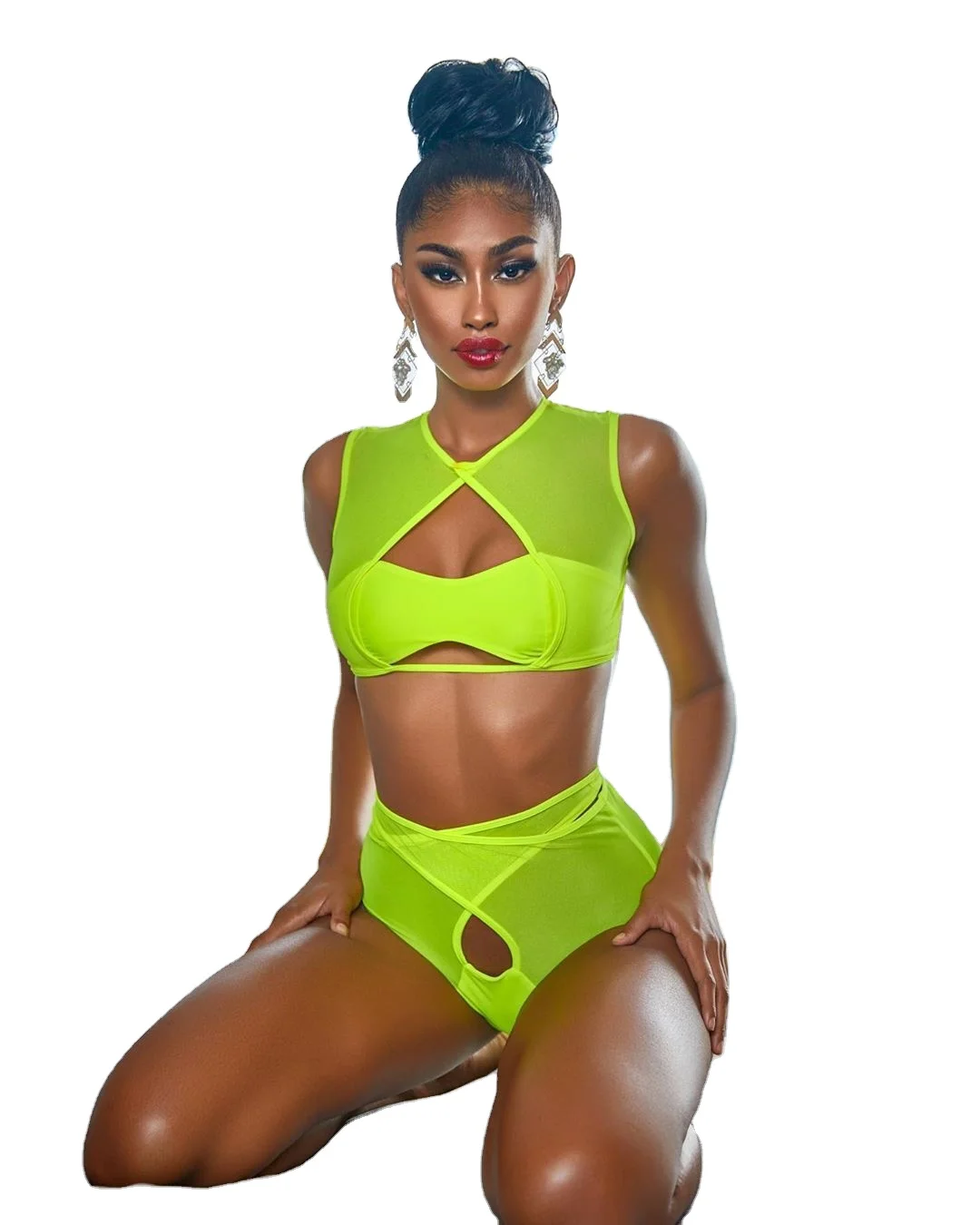 

2021 Swimwear Overlapping 2 Pieces Bikinis Woman Swimwear Elegant Swimwear